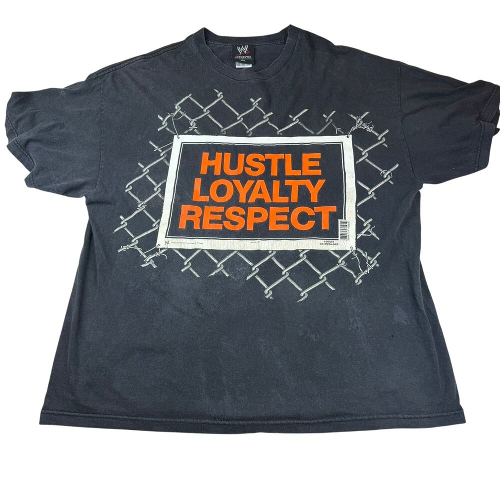 Vintage WWE John Cena Hustle Loyalty Respect T-Shirt 2XL